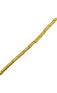 Hematite Perlen Tube 3x1.5mm Gold